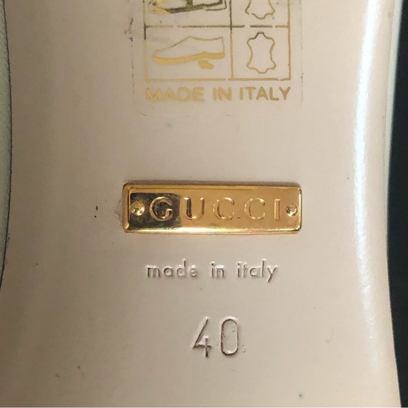 GUCCI Sylvie Block Heel Loafer Pumps in Winter White - Picture 6 of 8